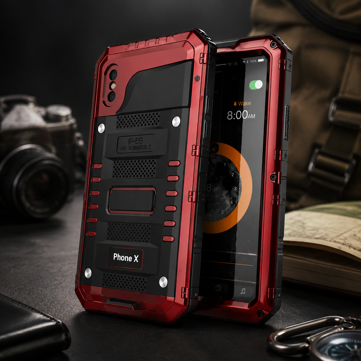 Premium iPhone Case MagSafe Compatible IP68 Waterproof Aluminum Armor Shockproof Full Body Protective Cover Camera Lens Guard Rugged Magnetic Design