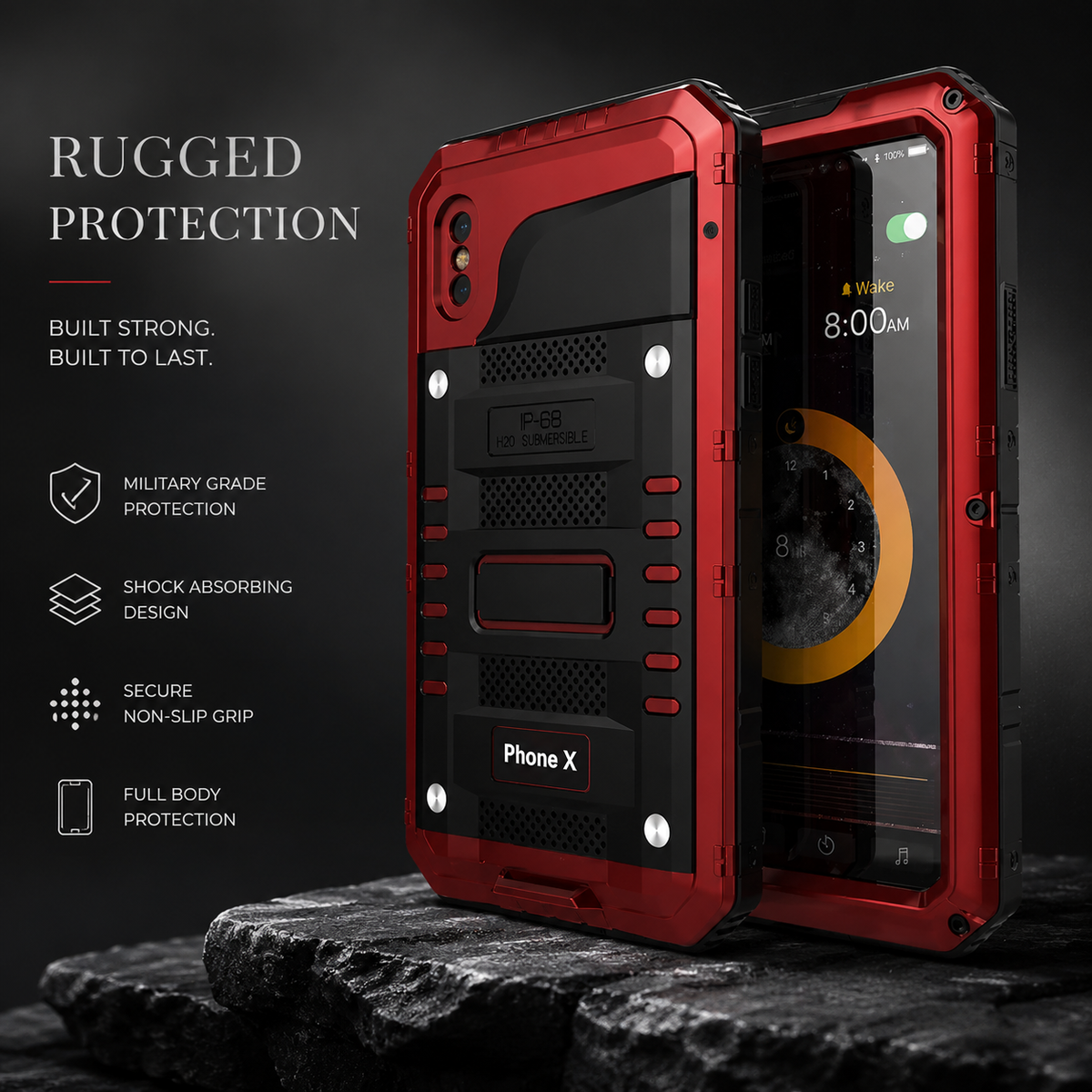 Premium iPhone Case MagSafe Compatible IP68 Waterproof Aluminum Armor Shockproof Full Body Protective Cover Camera Lens Guard Rugged Magnetic Design