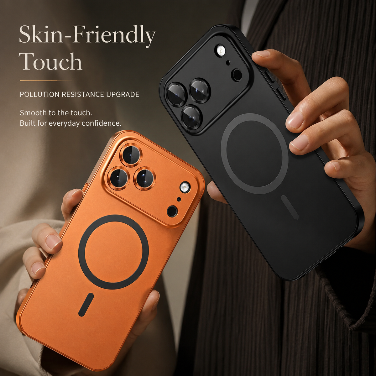 Premium iPhone Case MagSafe Compatible Magnetic Aluminum Frame PC Back Shockproof Protective Cover Camera Lens Guard Anti Scratch Slim Full Protection