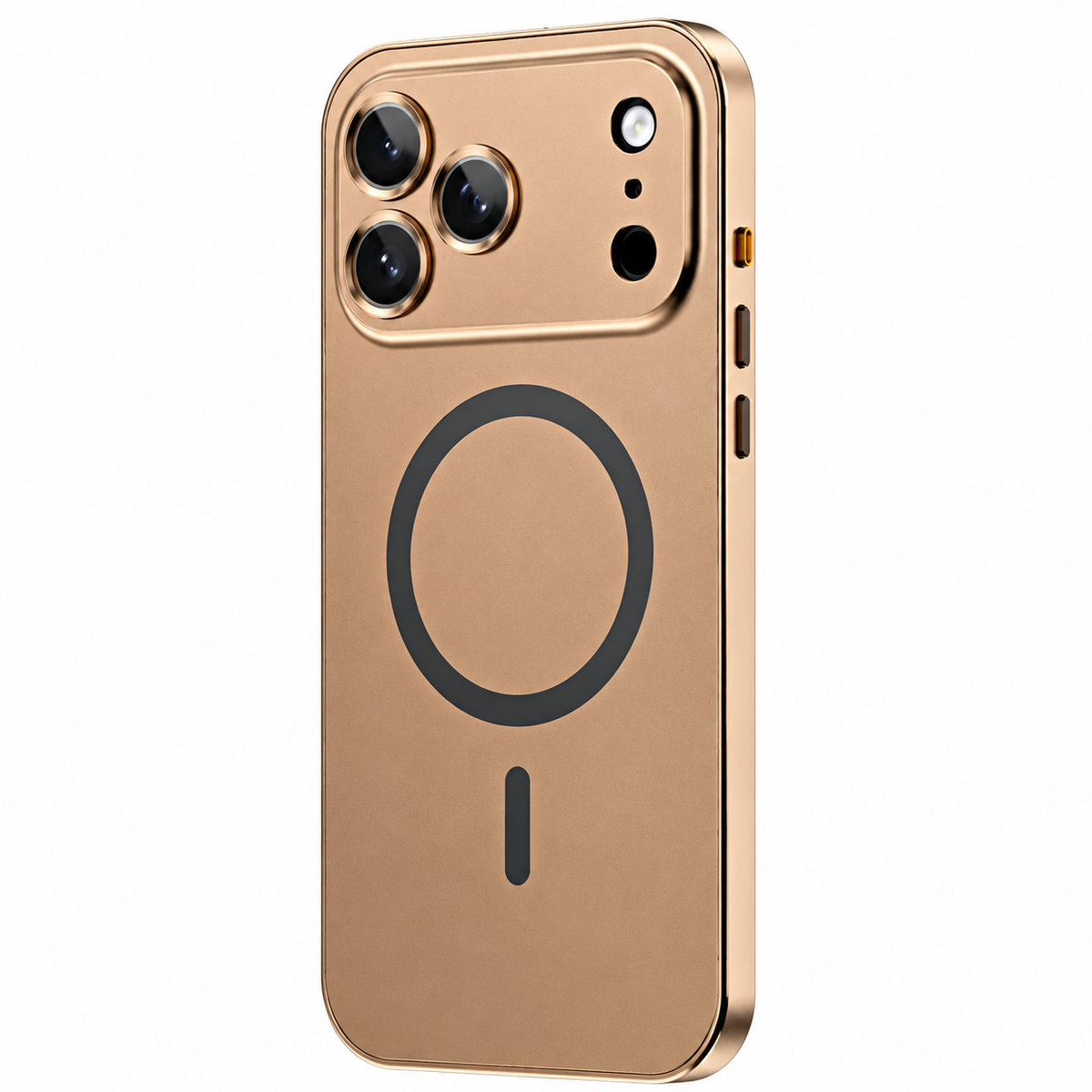 Premium iPhone Case MagSafe Compatible Magnetic Aluminum Frame PC Back Shockproof Protective Cover Camera Lens Guard Anti Scratch Slim Full Protection