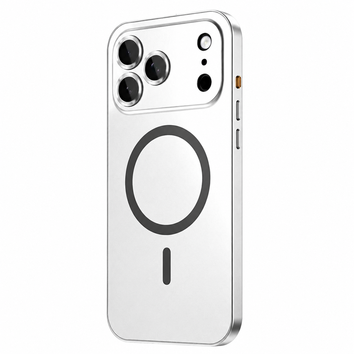Premium iPhone Case MagSafe Compatible Magnetic Aluminum Frame PC Back Shockproof Protective Cover Camera Lens Guard Anti Scratch Slim Full Protection