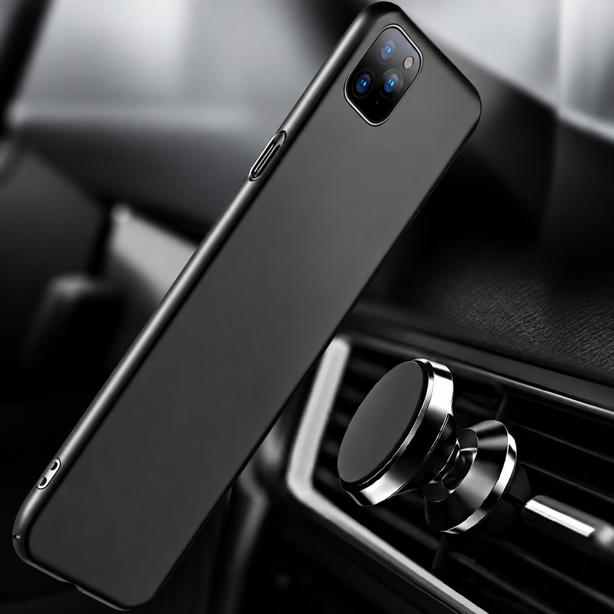 Premium iPhone Case MagSafe Compatible Magnetic Car Mount Matte Shockproof Protective Cover Ultra Thin Slim Design for Everyday Protection