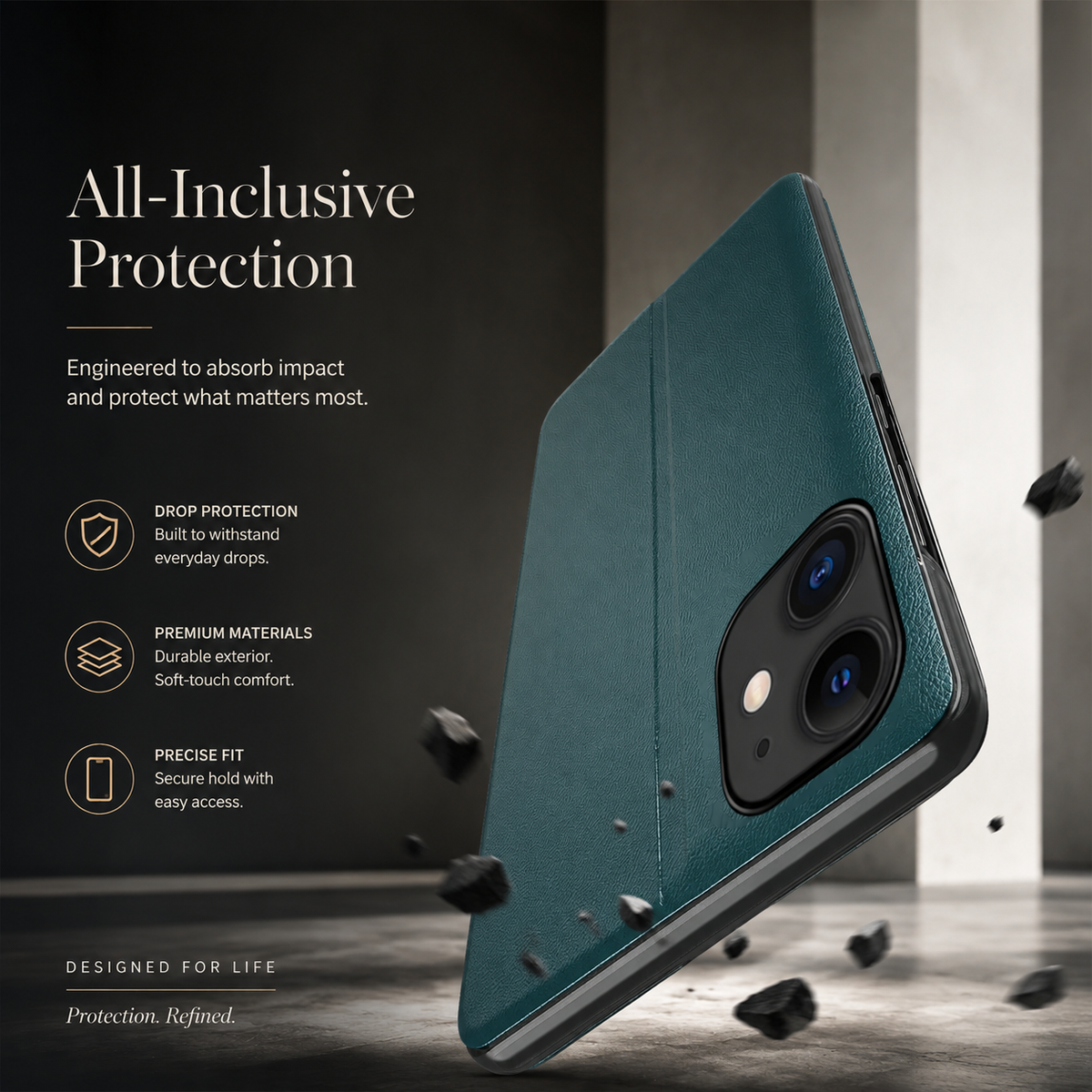 Premium iPhone Case MagSafe Compatible Magnetic Flip Wallet Cover PU Leather Card Holder Kickstand Shockproof Protection Camera Lens Guard Slim Design