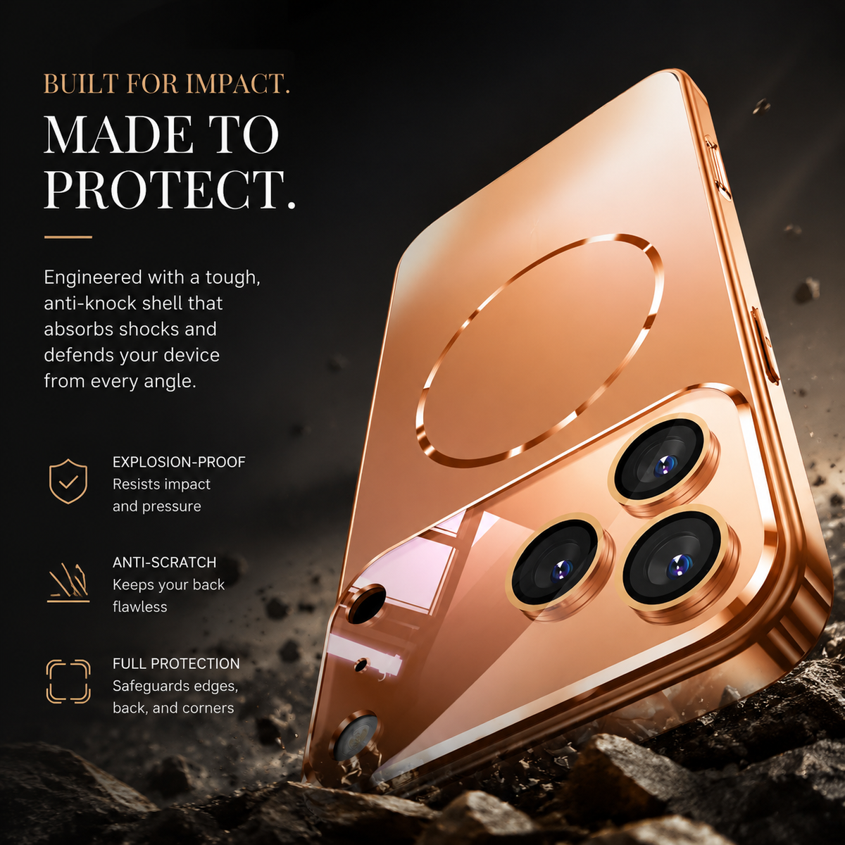 Premium iPhone Case MagSafe Compatible Magnetic Shockproof Cover Camera Lens Protection Ultra Thin Matte Anti Fingerprint Hard Back Full Coverage Slim