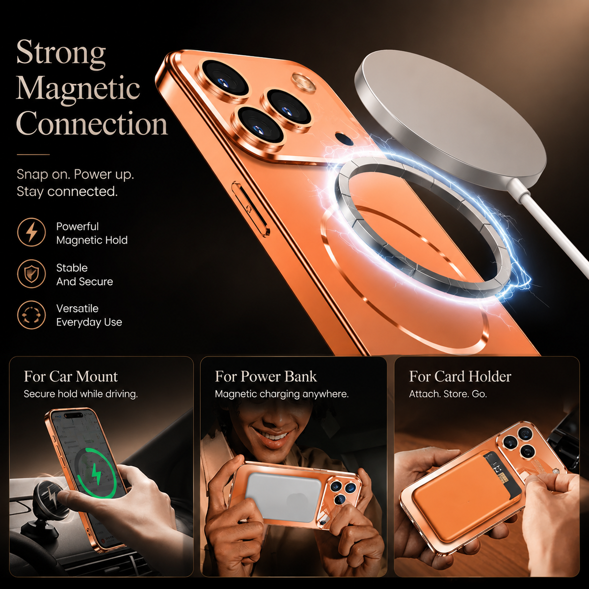 Premium iPhone Case MagSafe Compatible Magnetic Shockproof Cover Camera Lens Protection Ultra Thin Matte Anti Fingerprint Hard Back Full Coverage Slim