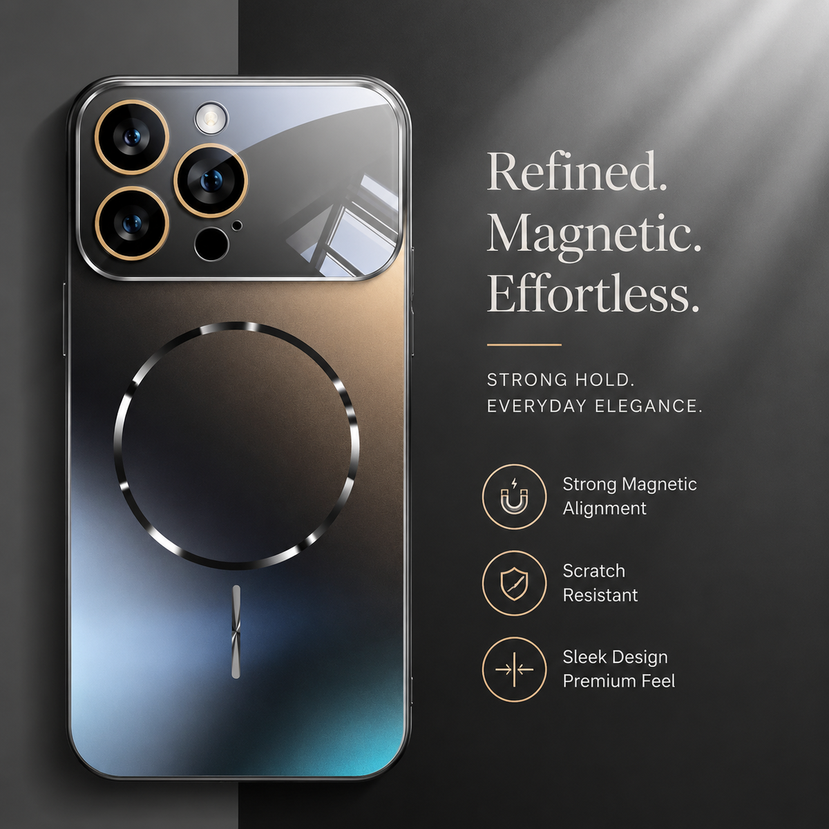 Premium iPhone Case MagSafe Compatible Magnetic Shockproof Cover Camera Lens Protection Ultra Thin Matte Anti Fingerprint Hard Back Full Coverage Slim