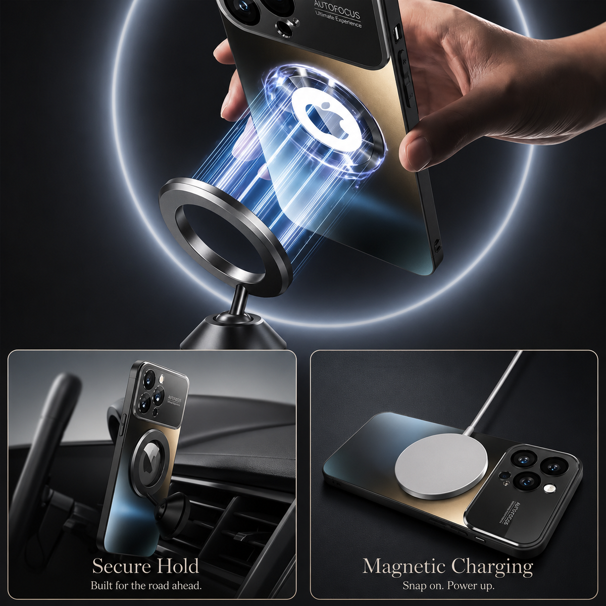 Premium iPhone Case MagSafe Compatible Magnetic Shockproof Matte Protective Cover PC TPU Camera Lens Protection Anti Fingerprint Slim Full Coverage Pro