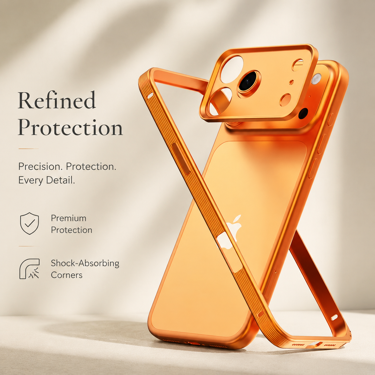 Premium iPhone Case MagSafe Compatible Metal Frame Shockproof Protective Cover Heat Dissipation Anti Slip Grip Camera Lens Guard Slim Lightweight Design