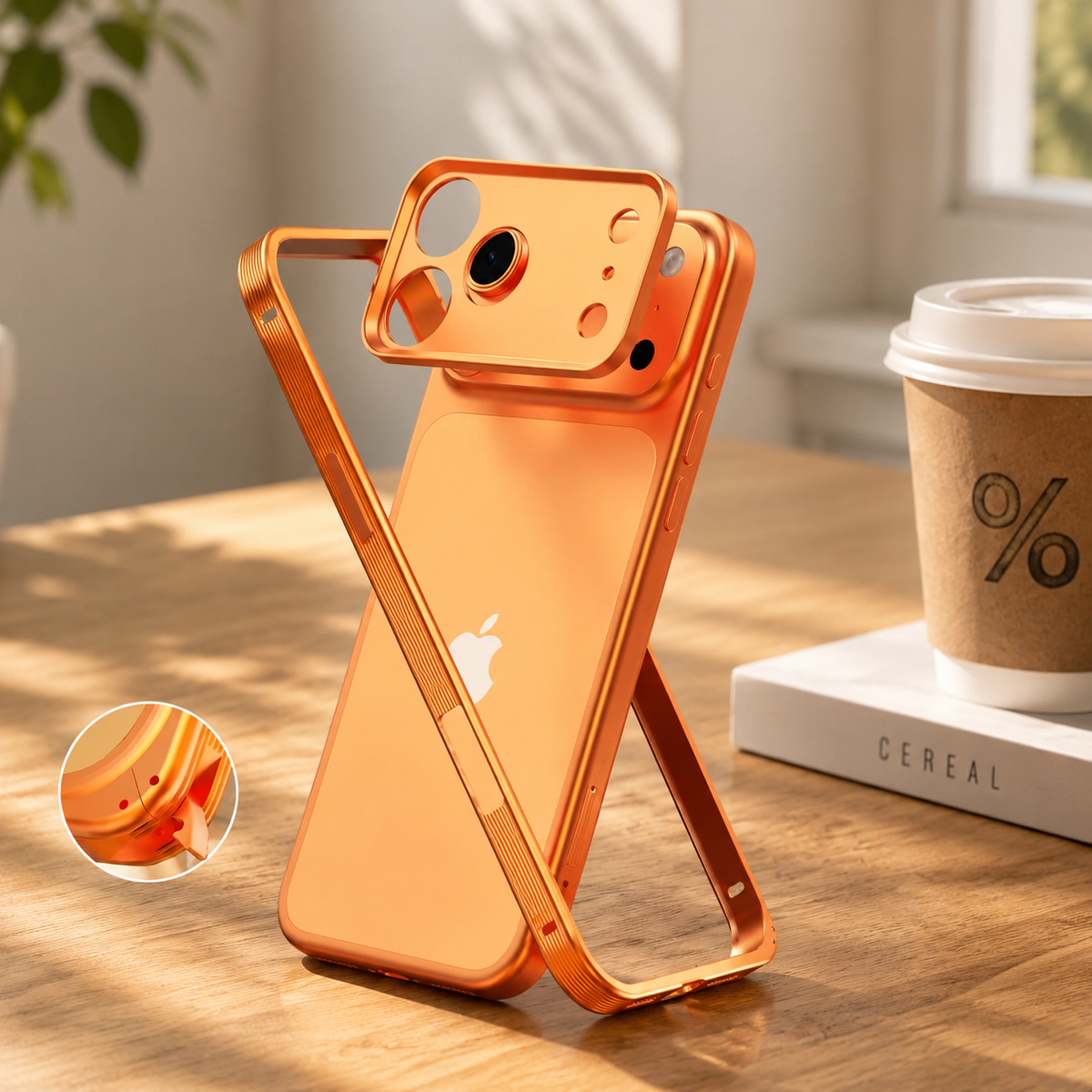 Premium iPhone Case MagSafe Compatible Metal Frame Shockproof Protective Cover Heat Dissipation Anti Slip Grip Camera Lens Guard Slim Lightweight Design