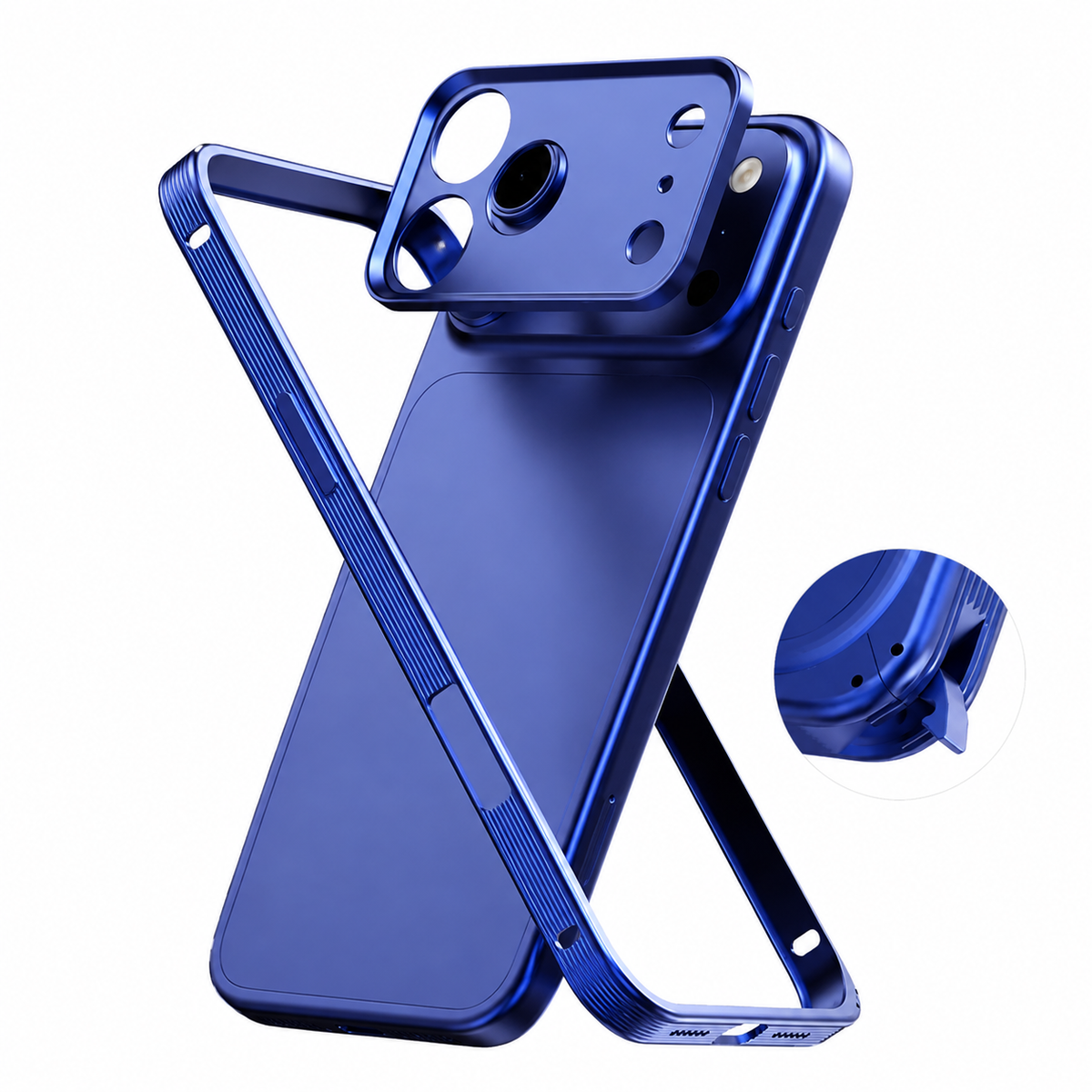 Premium iPhone Case MagSafe Compatible Metal Frame Shockproof Protective Cover Heat Dissipation Anti Slip Grip Camera Lens Guard Slim Lightweight Design