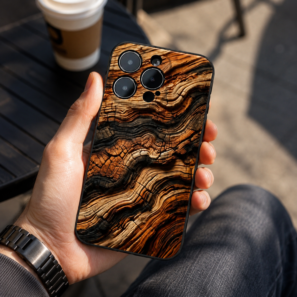 Premium iPhone Case MagSafe Compatible Natural Wood Protective Cover Shockproof TPU Bumper Camera Lens Guard Anti Scratch Slim Lightweight Design