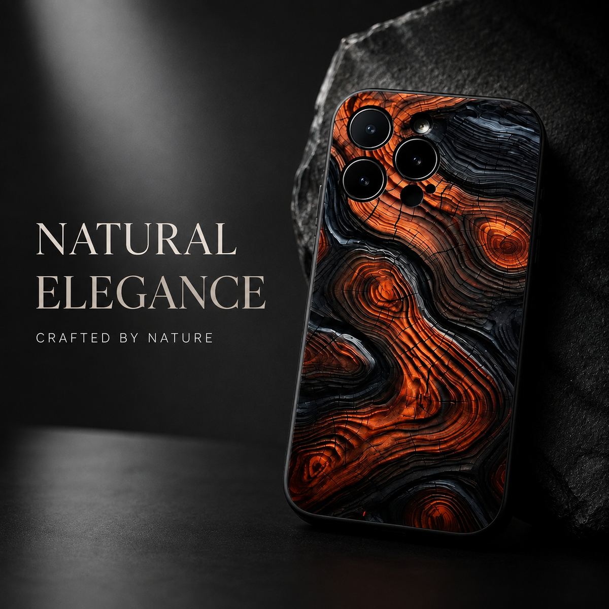 Premium iPhone Case MagSafe Compatible Natural Wood Protective Cover Shockproof TPU Bumper Camera Lens Guard Anti Scratch Slim Lightweight Design
