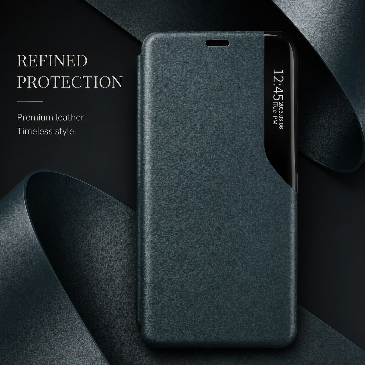Premium iPhone Case MagSafe Compatible PU Leather Flip Wallet Card Holder Kickstand Magnetic Closure Shockproof Full Body Protection Cover