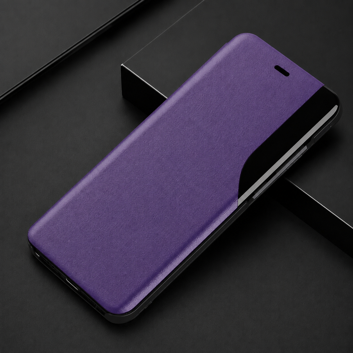 Premium iPhone Case MagSafe Compatible PU Leather Flip Wallet Card Holder Kickstand Magnetic Closure Shockproof Full Body Protection Cover