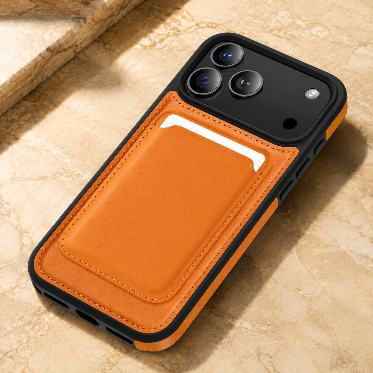 Premium iPhone Case MagSafe Compatible RFID Blocking Leather Wallet Card Holder Shockproof Anti Scratch Anti Fingerprint Secure Storage Slim Protective Cover