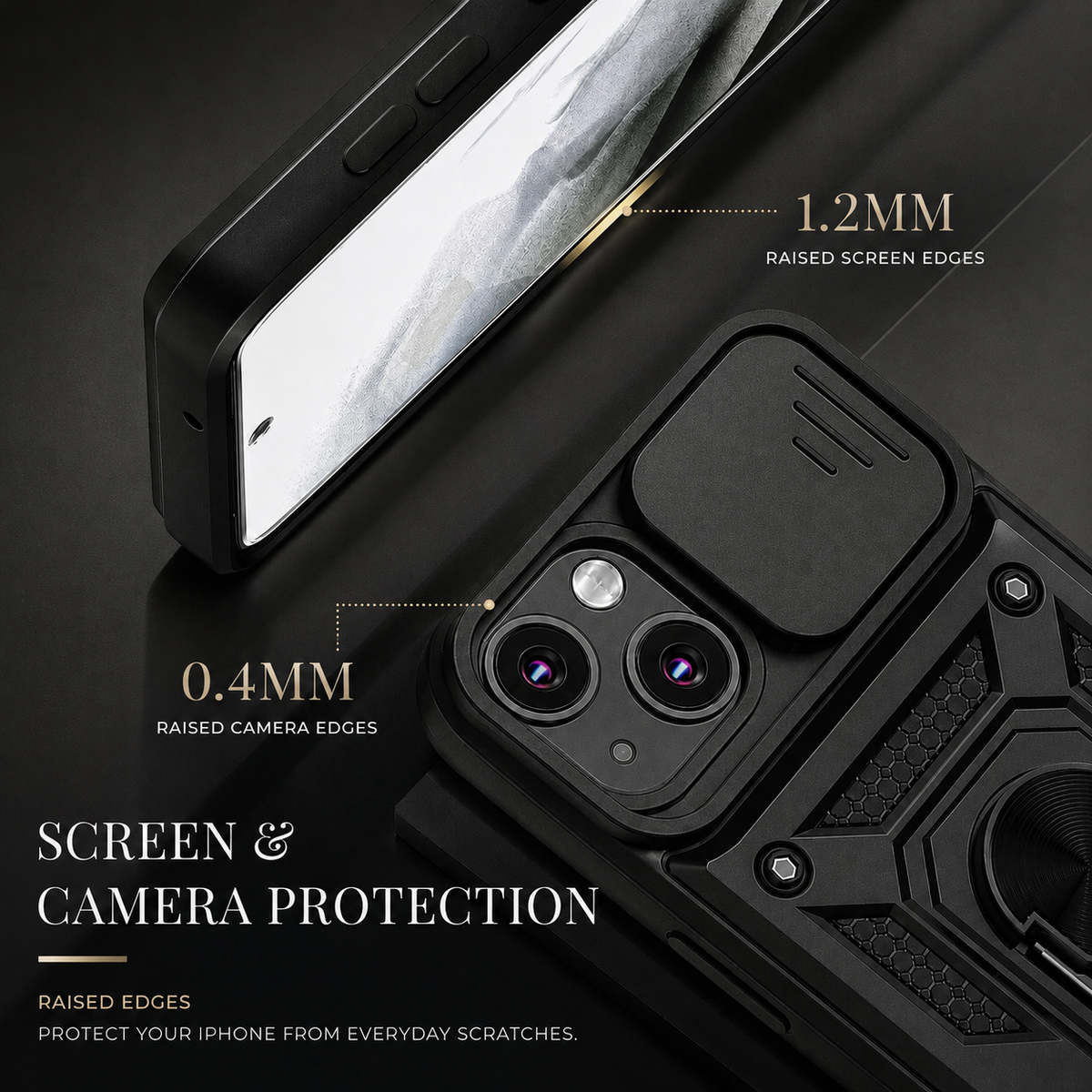 Premium iPhone Case MagSafe Compatible Rugged Armor Card Holder Kickstand Shockproof Cover 360° Rotating Stand Full Protection Anti Slip Heavy Duty Design