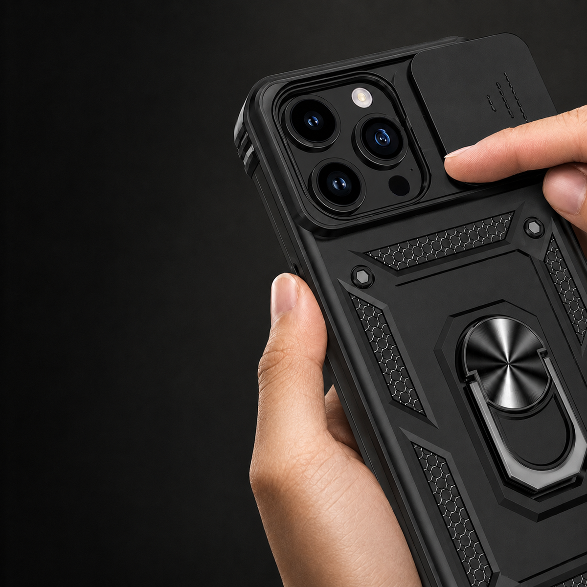 Premium iPhone Case MagSafe Compatible Rugged Armor Card Holder Kickstand Shockproof Cover 360° Rotating Stand Full Protection Anti Slip Heavy Duty Design