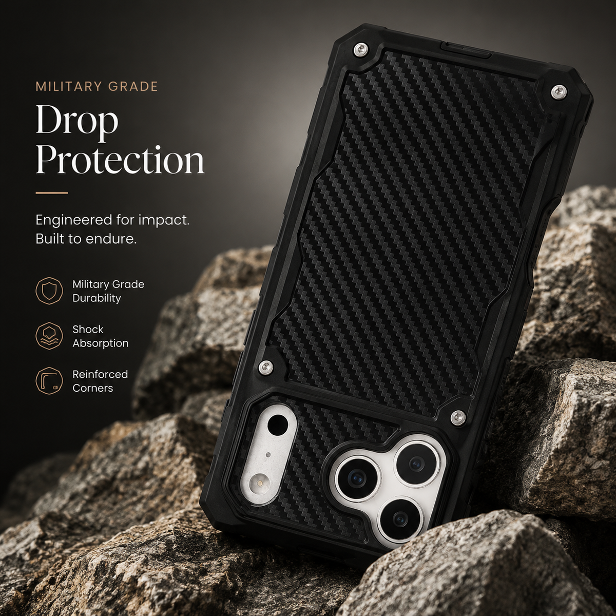 Premium iPhone Case MagSafe Compatible Rugged Heavy Duty Shockproof Cover Anti-Slip Grip Military Grade Drop Protection Slim Durable Protective Design