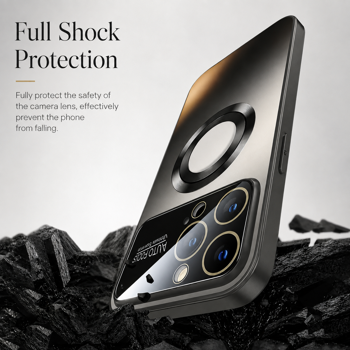 Premium iPhone Case MagSafe Compatible Shockproof Glass Back Cover Camera Protection Slim Magnetic Anti Fingerprint Raised Edge Protective Case