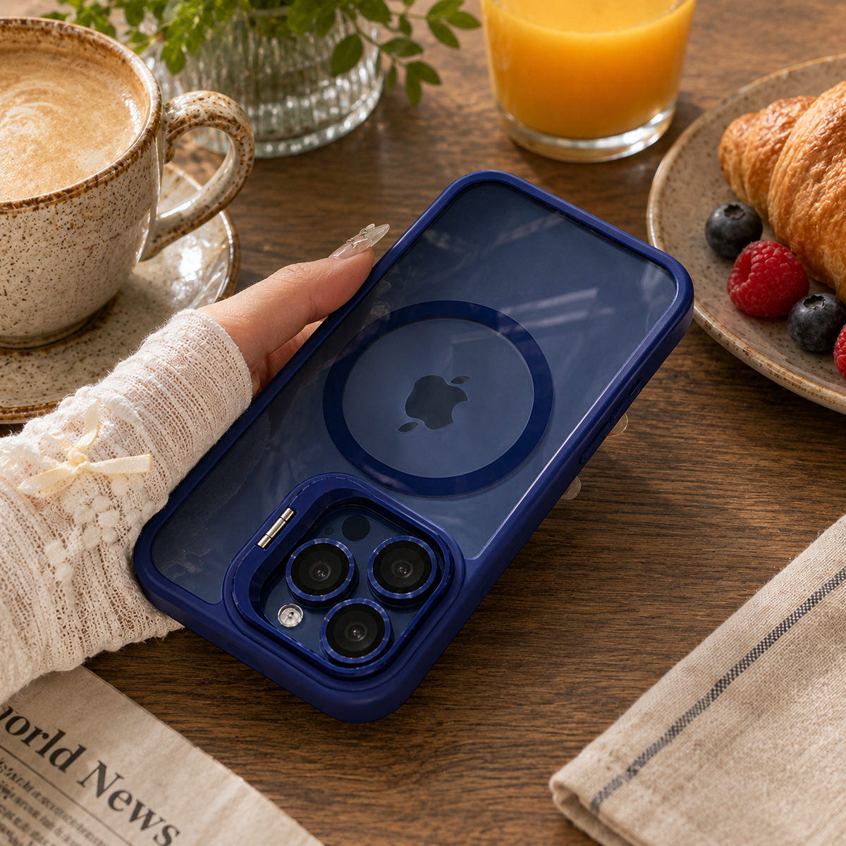Premium iPhone Case MagSafe Compatible Shockproof Magnetic Protective Cover Bumper Full Body Camera Lens Guard Anti Scratch Slim Durable Design Modern