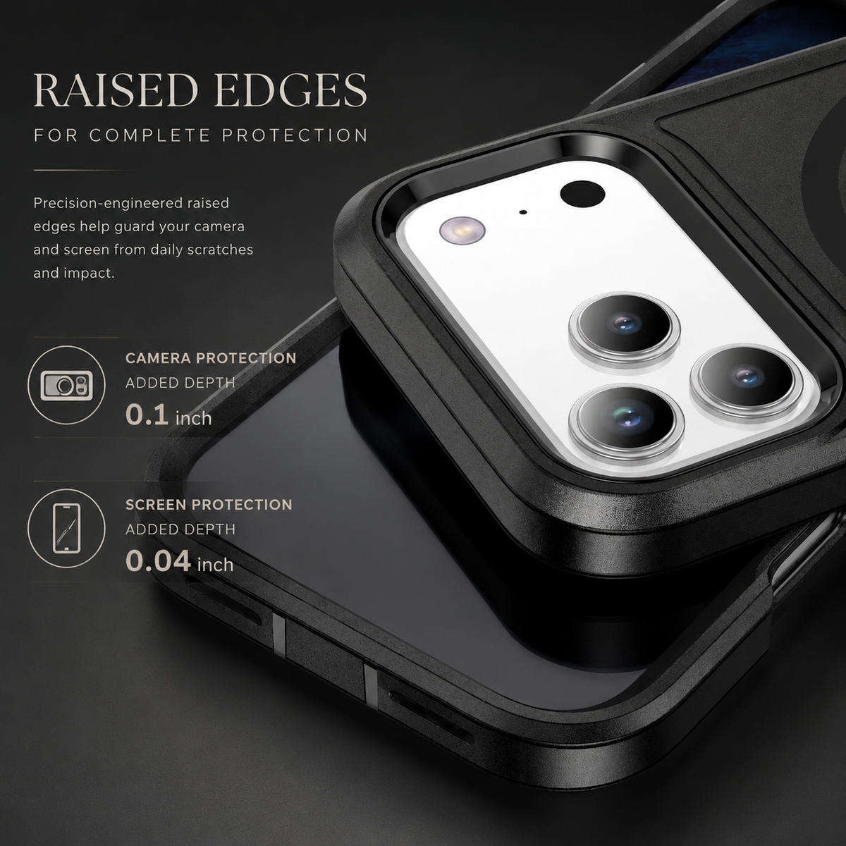 Premium iPhone Case MagSafe Compatible Shockproof PC TPU Armor Anti Slip Dual Layer Defender Heavy Duty Anti Scratch Protective Cover