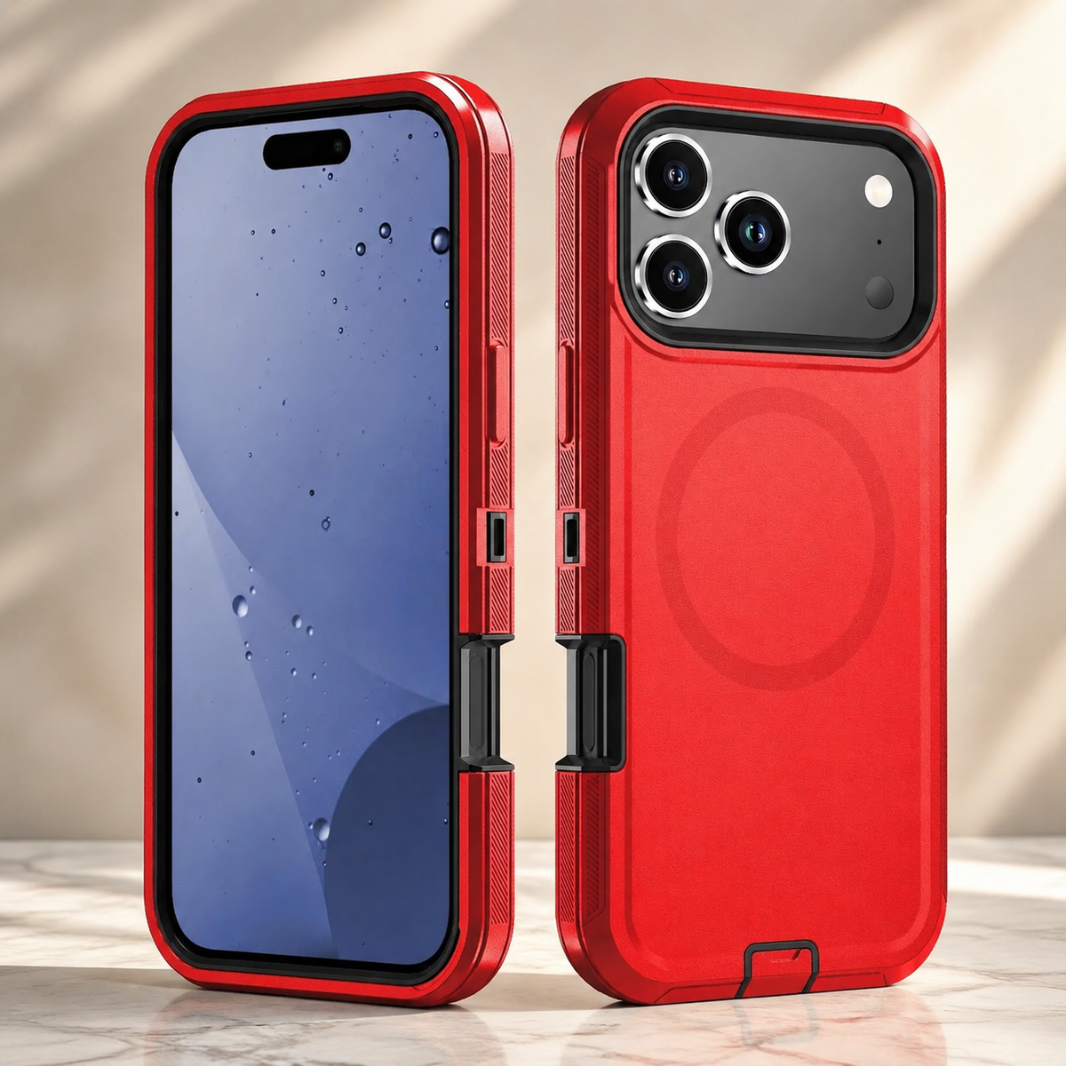 Premium iPhone Case MagSafe Compatible Shockproof PC TPU Armor Anti Slip Dual Layer Defender Heavy Duty Anti Scratch Protective Cover
