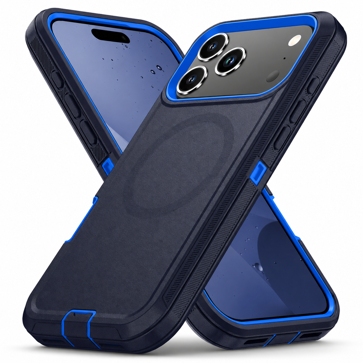Premium iPhone Case MagSafe Compatible Shockproof PC TPU Armor Anti Slip Dual Layer Defender Heavy Duty Anti Scratch Protective Cover
