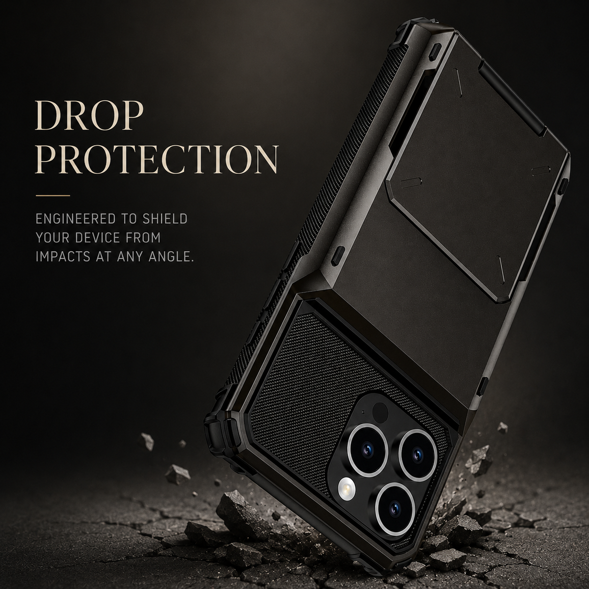 Premium iPhone Case MagSafe Compatible Slide Wallet Card Holder Armor Cover Shockproof Anti Scratch Non Slip Slim Professional Full Protection Durable
