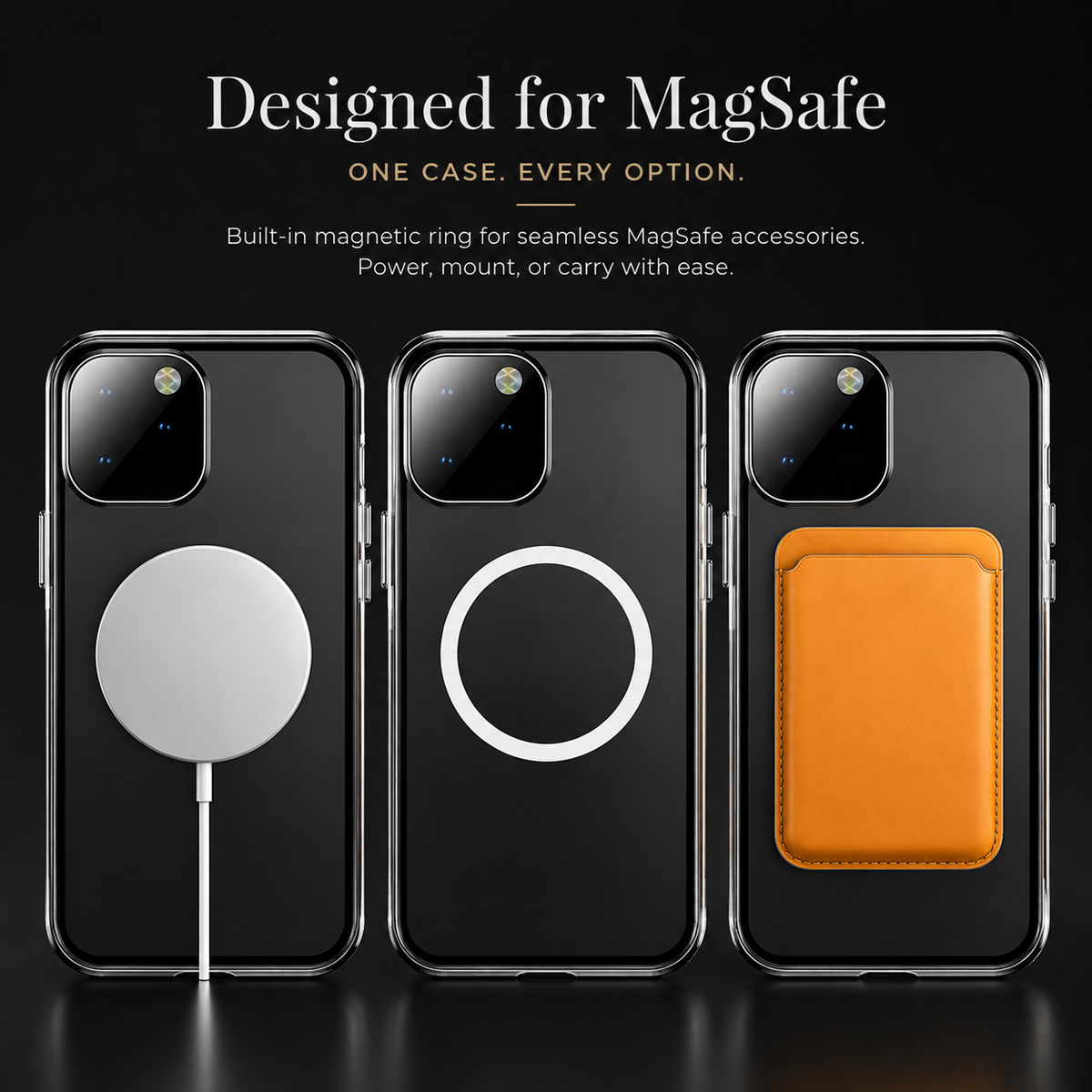 Premium iPhone Case MagSafe Compatible Tempered Glass Metal Frame Shockproof Full Body Protective Cover Camera Lens Protection Slim Sealed Design