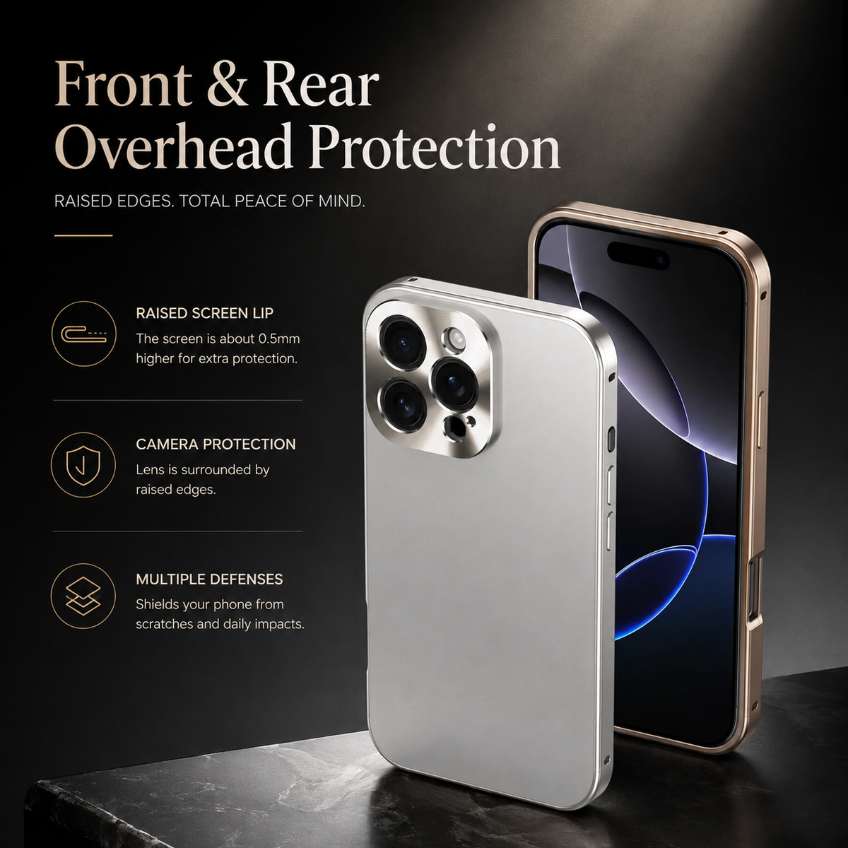 Premium iPhone Case MagSafe Compatible Titanium Alloy Magnetic Frame Ultra Thin Frosted Back Camera Lens Protection Shockproof Anti Fingerprint Slim Cover