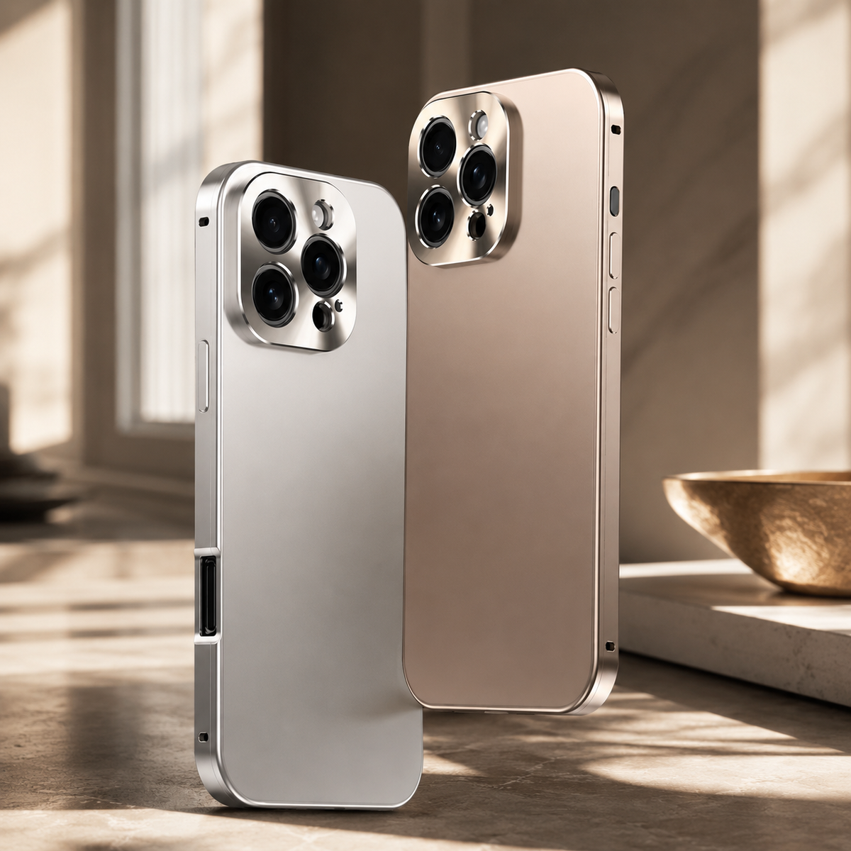 Premium iPhone Case MagSafe Compatible Titanium Alloy Magnetic Frame Ultra Thin Frosted Back Camera Lens Protection Shockproof Anti Fingerprint Slim Cover
