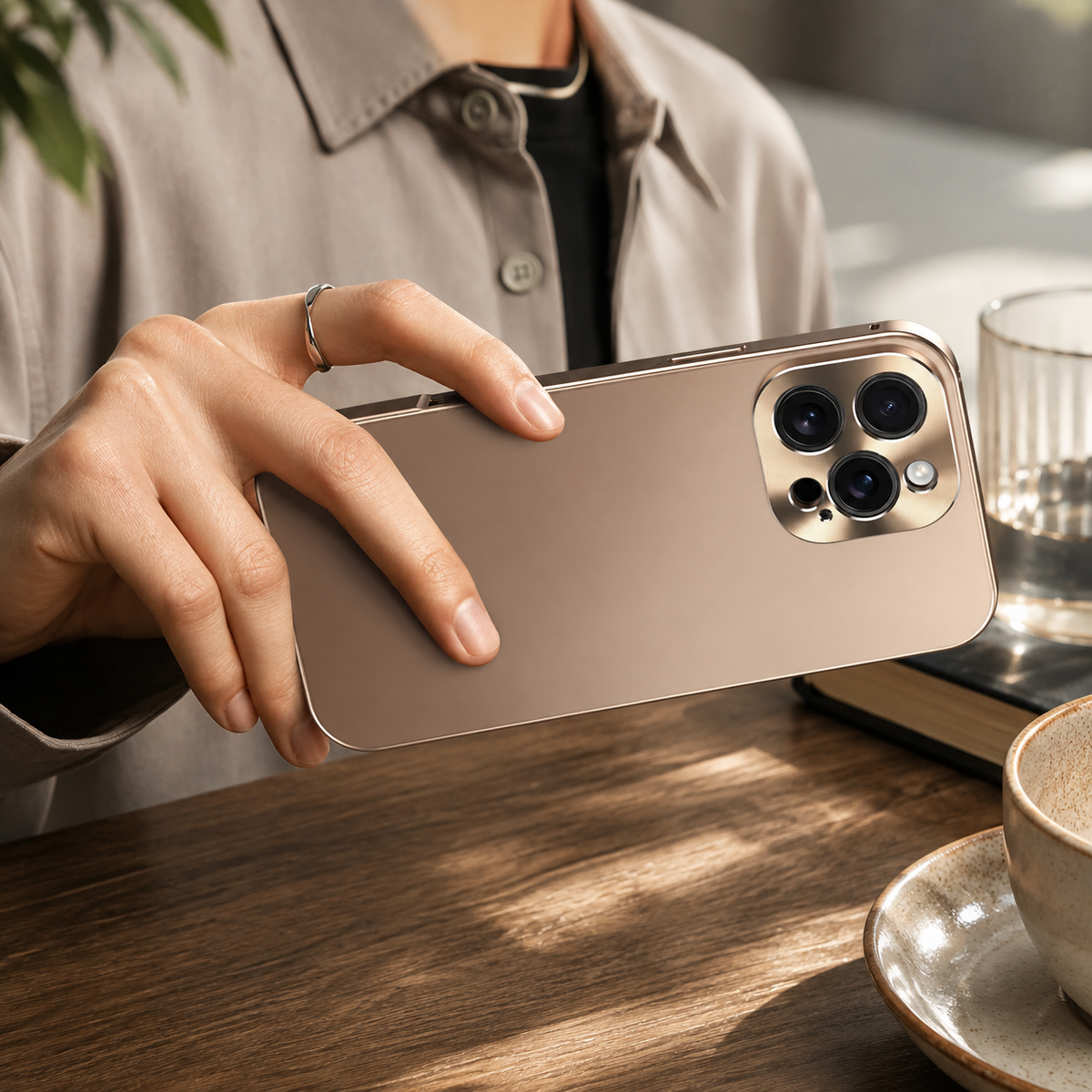 Premium iPhone Case MagSafe Compatible Titanium Alloy Magnetic Frame Ultra Thin Frosted Back Camera Lens Protection Shockproof Anti Fingerprint Slim Cover