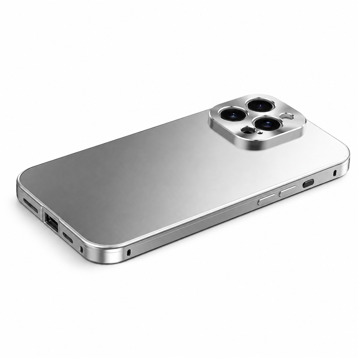 Premium iPhone Case MagSafe Compatible Titanium Alloy Magnetic Frame Ultra Thin Frosted Back Camera Lens Protection Shockproof Anti Fingerprint Slim Cover