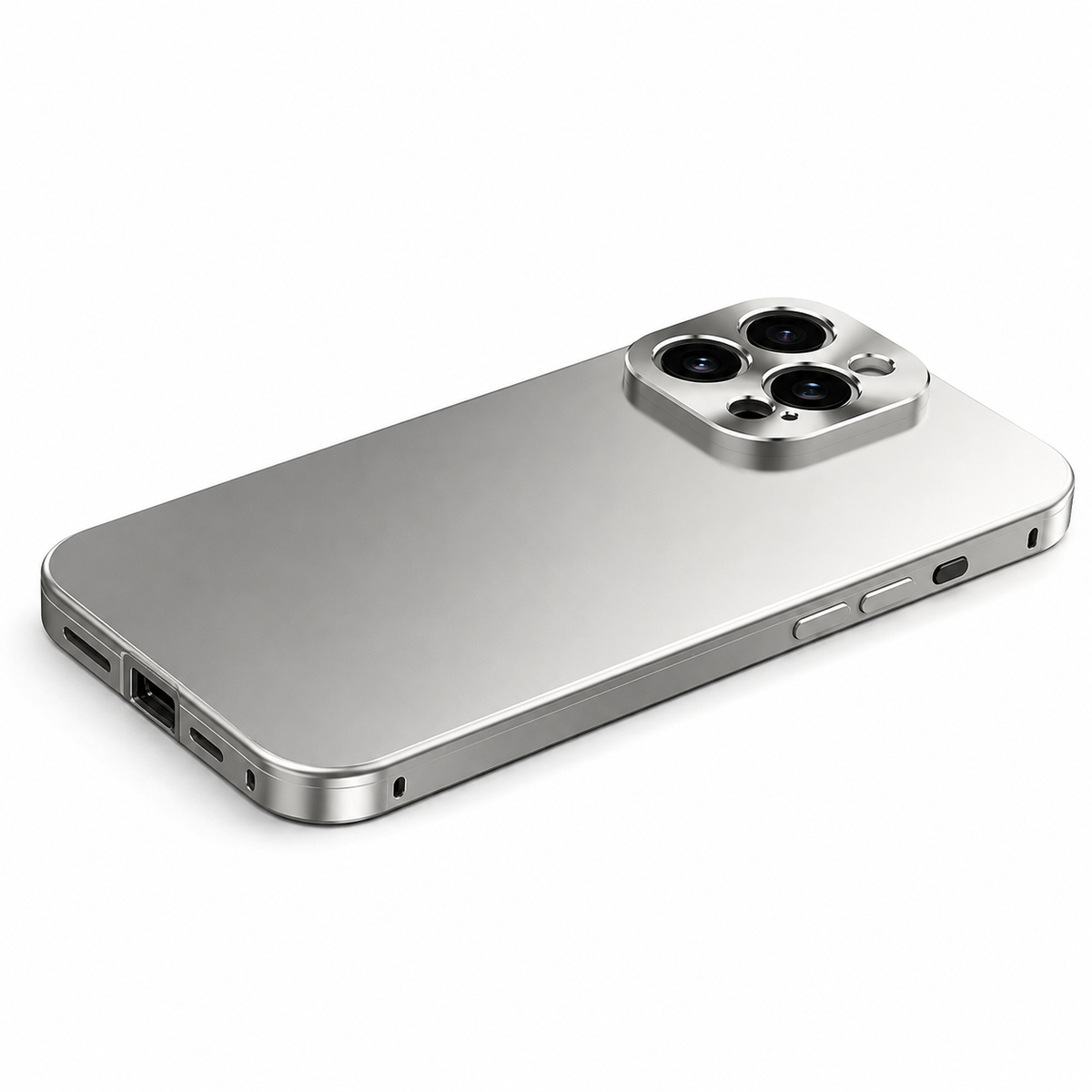 Premium iPhone Case MagSafe Compatible Titanium Alloy Magnetic Frame Ultra Thin Frosted Back Camera Lens Protection Shockproof Anti Fingerprint Slim Cover