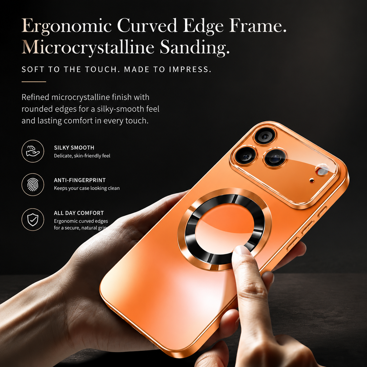 Premium iPhone Case MagSafe Compatible Titanium Matte PC TPU Shockproof Cover Camera Lens Guard Ultra Thin Full Protection Metallic Design
