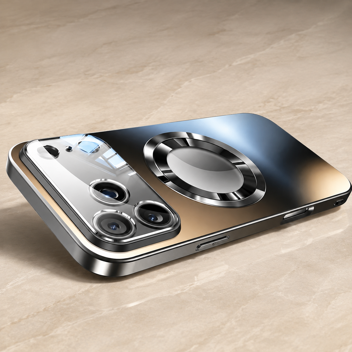 Premium iPhone Case MagSafe Compatible Titanium Matte PC TPU Shockproof Cover Camera Lens Guard Ultra Thin Full Protection Metallic Design