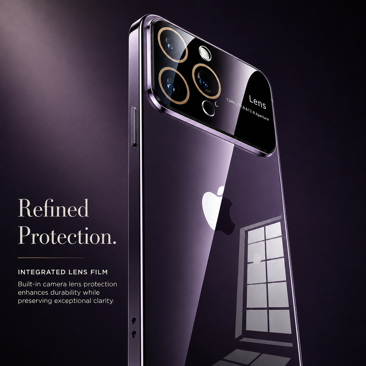 Premium iPhone Case MagSafe Compatible Transparent Hard PC Back Shockproof Camera Lens Protection Ultra Thin Clear Anti Fingerprint Slim Full Coverage