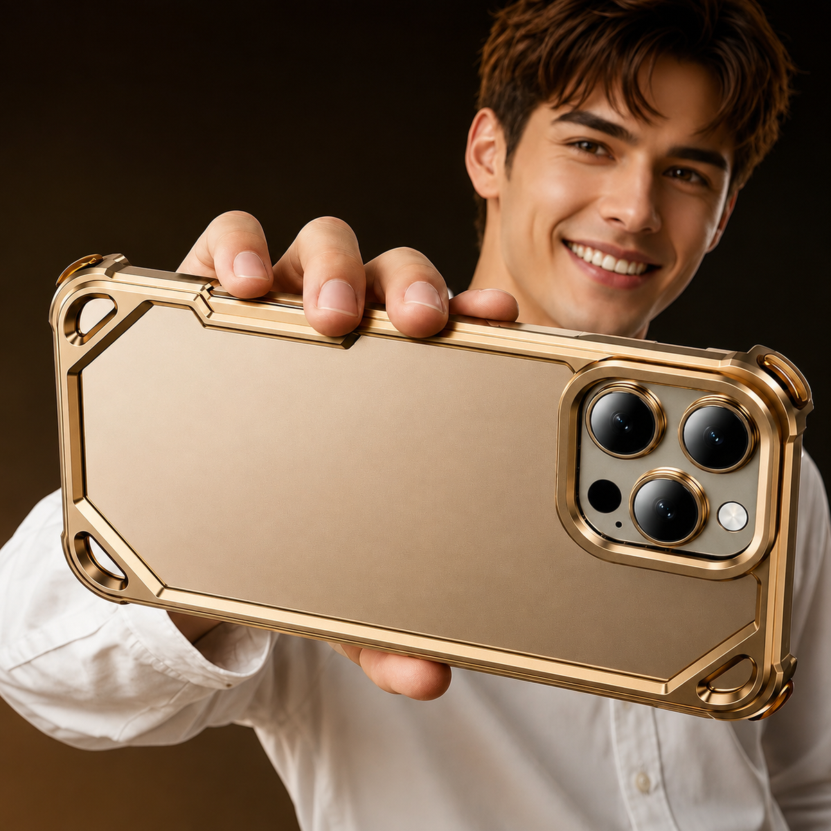 Premium iPhone Case MagSafe Compatible Ultra Thin Aluminum Metal Bumper Shockproof Cover Matte Lightweight Slim Edge Protection Anti Scratch Slim Case