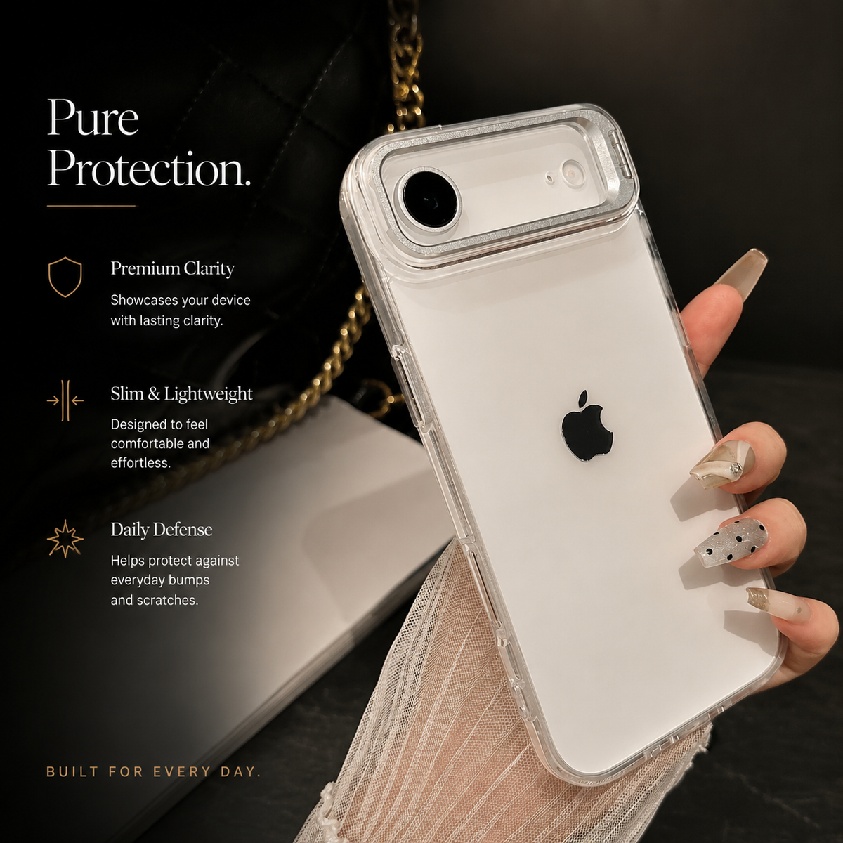 Premium iPhone Case MagSafe Crystal Clear PC TPU Shockproof Protective Cover Camera Lens Stand Armor Anti Scratch Magnetic Wireless Charging Slim Full