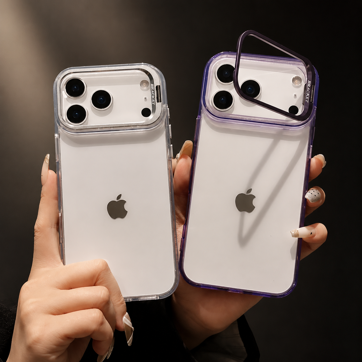 Premium iPhone Case MagSafe Crystal Clear PC TPU Shockproof Protective Cover Camera Lens Stand Armor Anti Scratch Magnetic Wireless Charging Slim Full