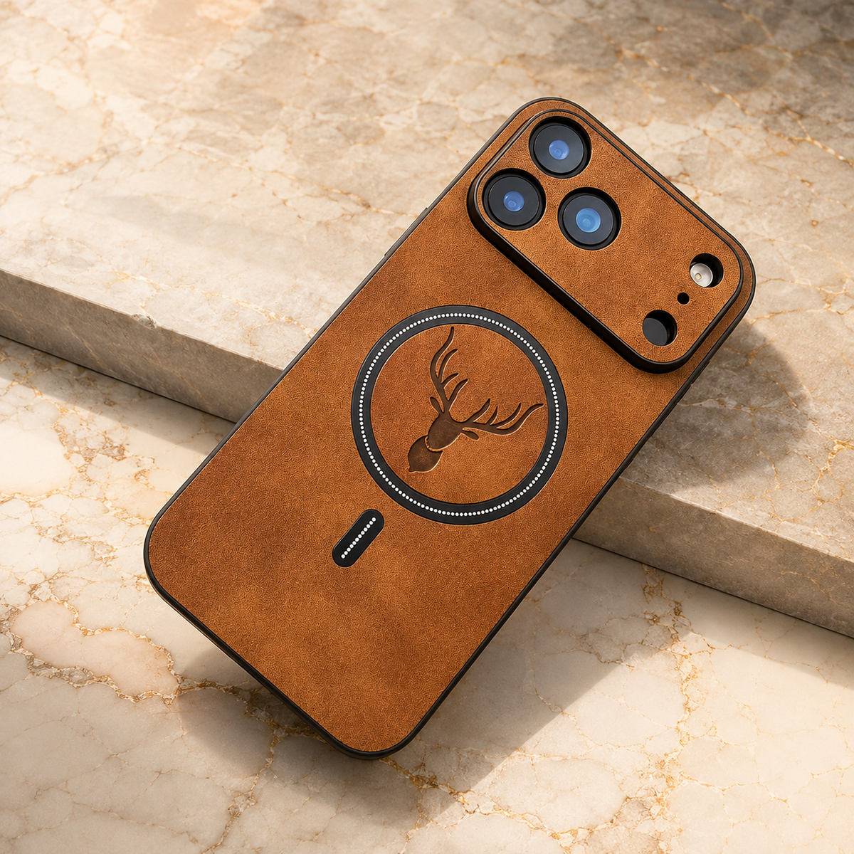 Premium iPhone Case MagSafe Faux Leather Magnetic Full Coverage Protective Cover Anti Scratch Anti Fingerprint Slim Non Slip Wireless Charging Case