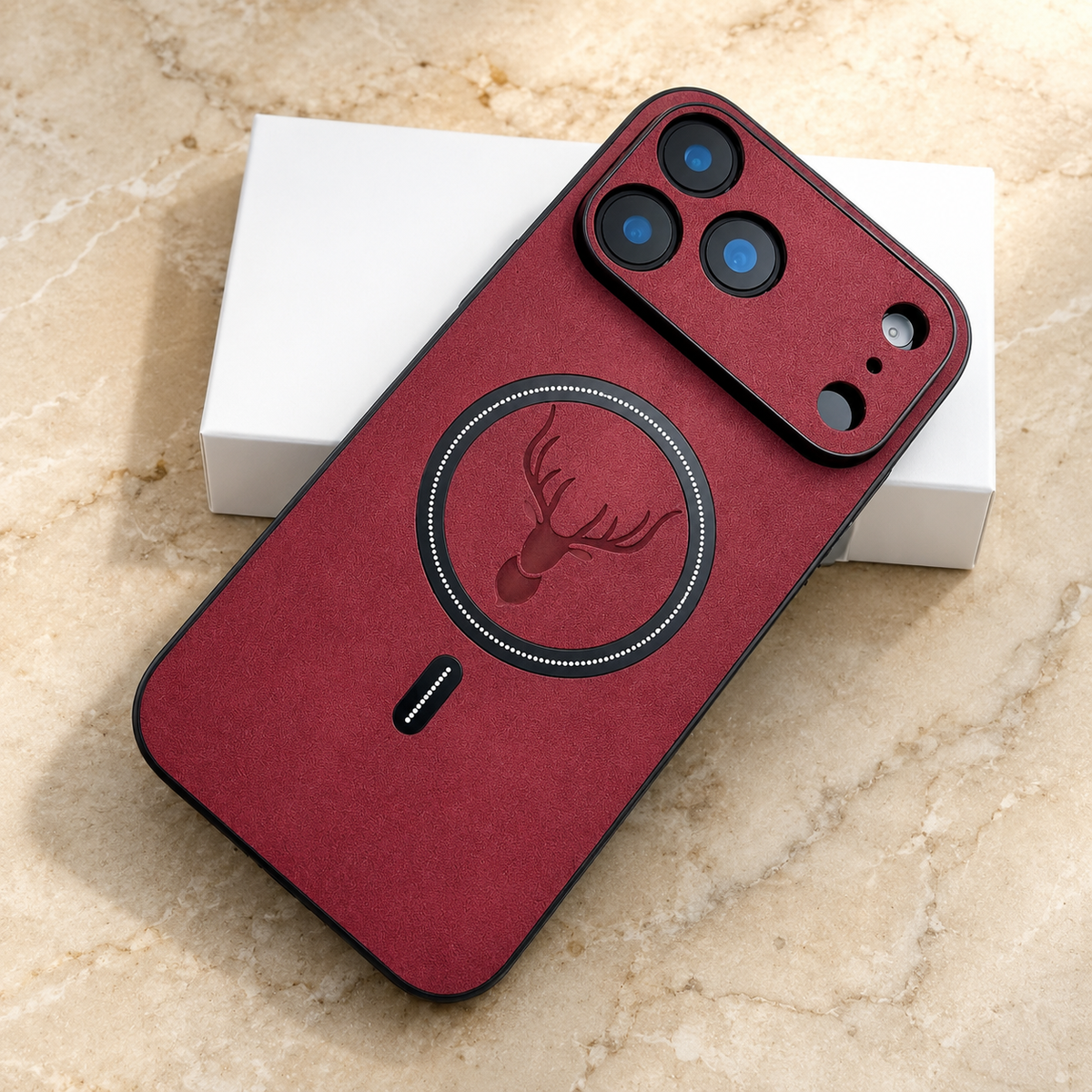 Premium iPhone Case MagSafe Faux Leather Magnetic Full Coverage Protective Cover Anti Scratch Anti Fingerprint Slim Non Slip Wireless Charging Case