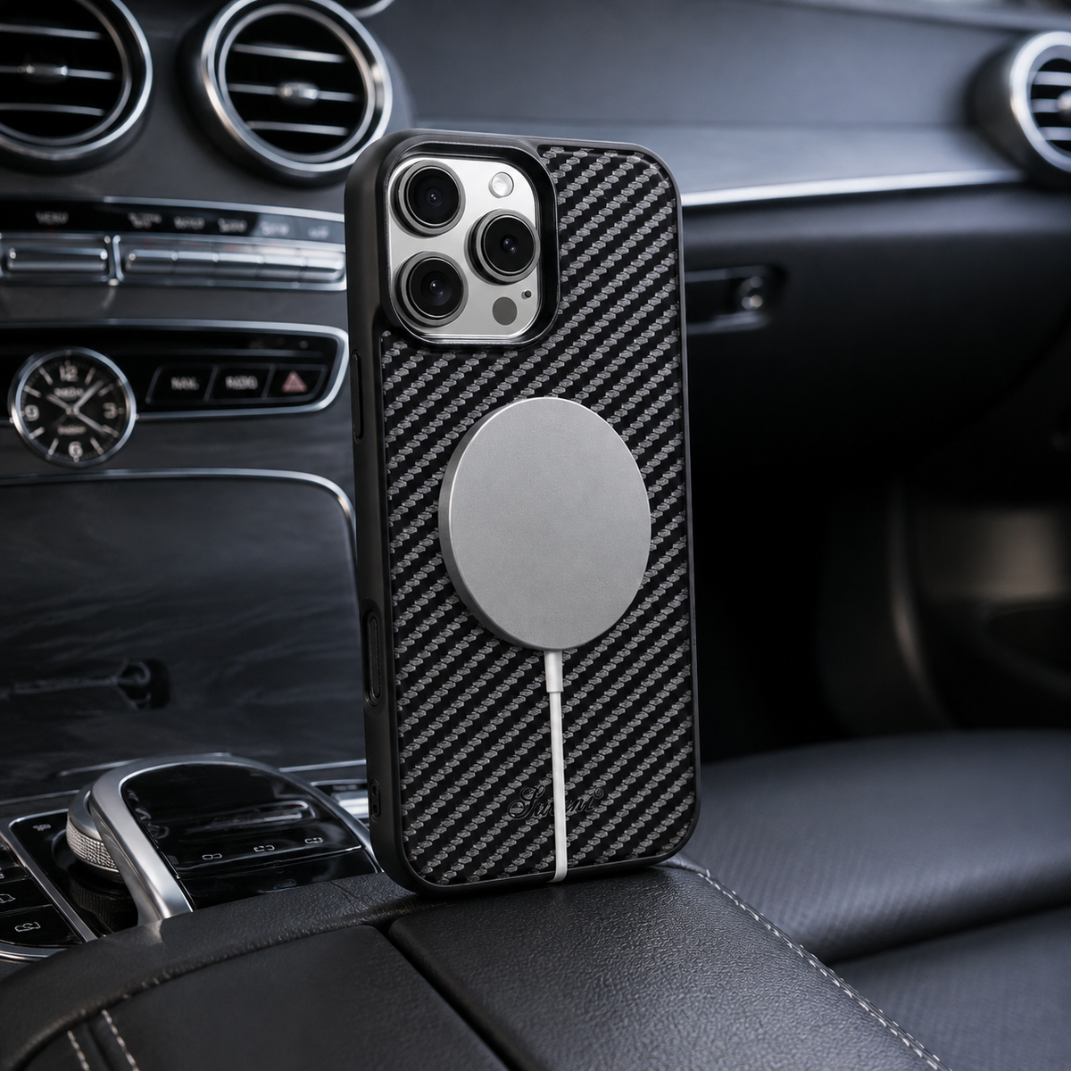 Premium iPhone Case MagSafe Faux Leather Wallet Card Holder Stand Shockproof Protective Cover Wireless Charging Slim Magnetic Full Coverage Protection