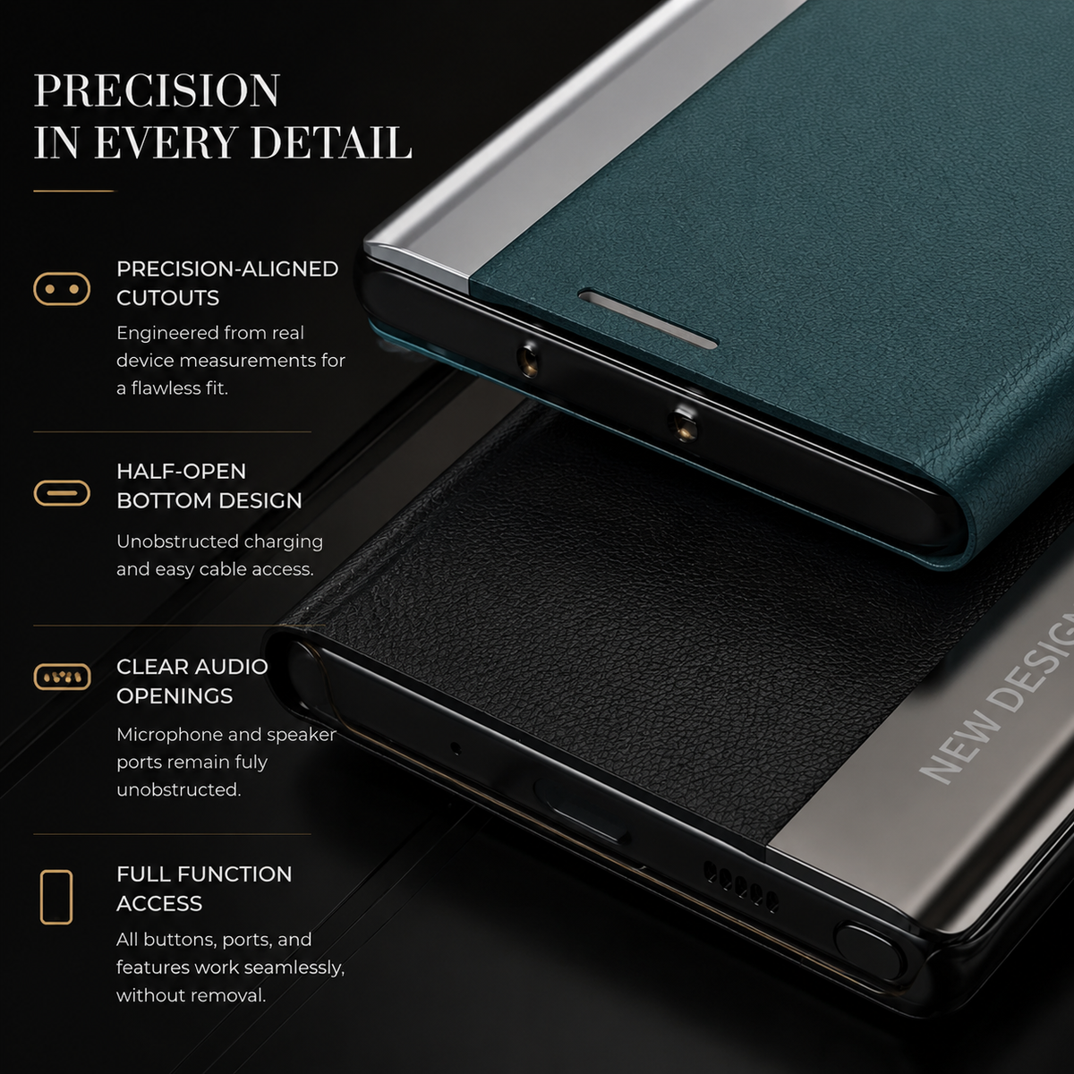 Premium iPhone Case MagSafe Flip Wallet Cover Magnetic Card Holder Stand Shockproof Screen Camera Protection Slim PU Leather Protective Design