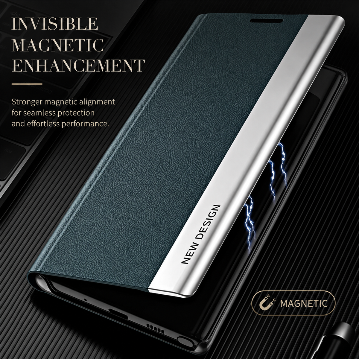 Premium iPhone Case MagSafe Flip Wallet Cover Magnetic Card Holder Stand Shockproof Screen Camera Protection Slim PU Leather Protective Design