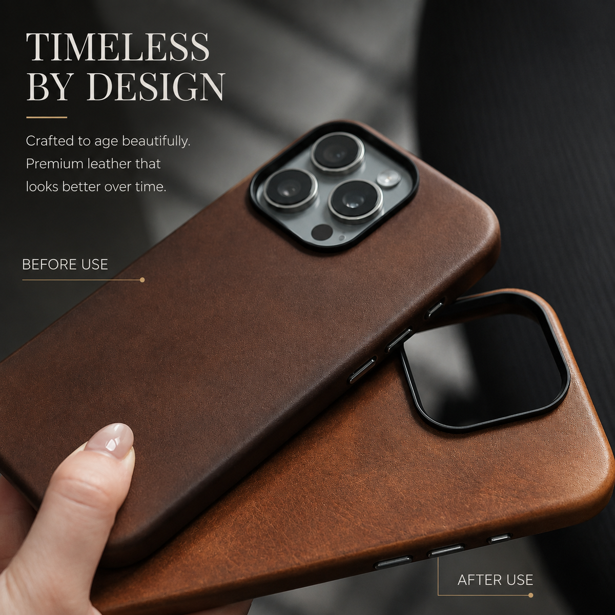 Premium iPhone Case MagSafe Genuine Cowhide Leather Cover Magnetic Protective Full Body Shockproof Anti Fingerprint Camera Protection Retro Slim Style