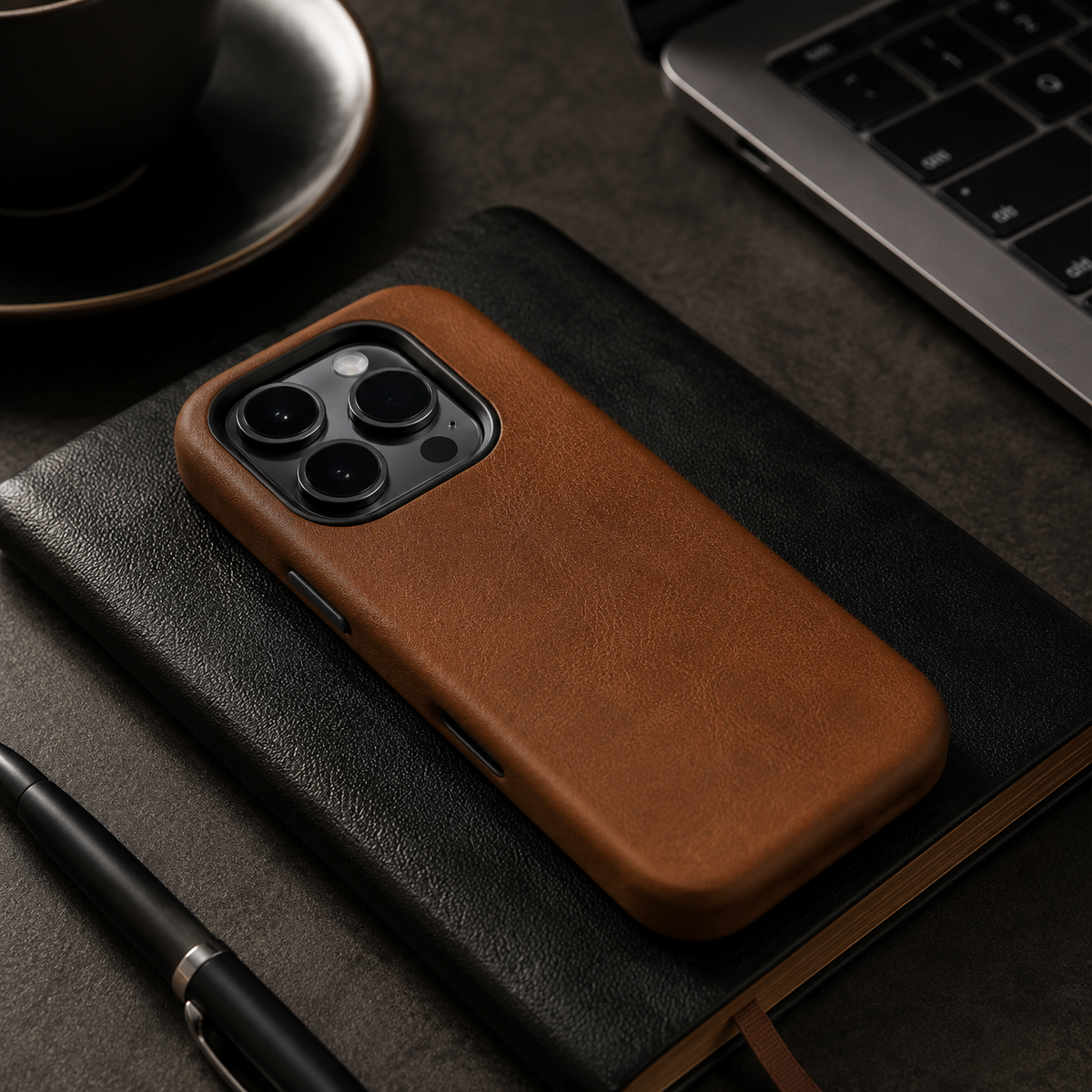 Premium iPhone Case MagSafe Genuine Cowhide Leather Cover Magnetic Protective Full Body Shockproof Anti Fingerprint Camera Protection Retro Slim Style