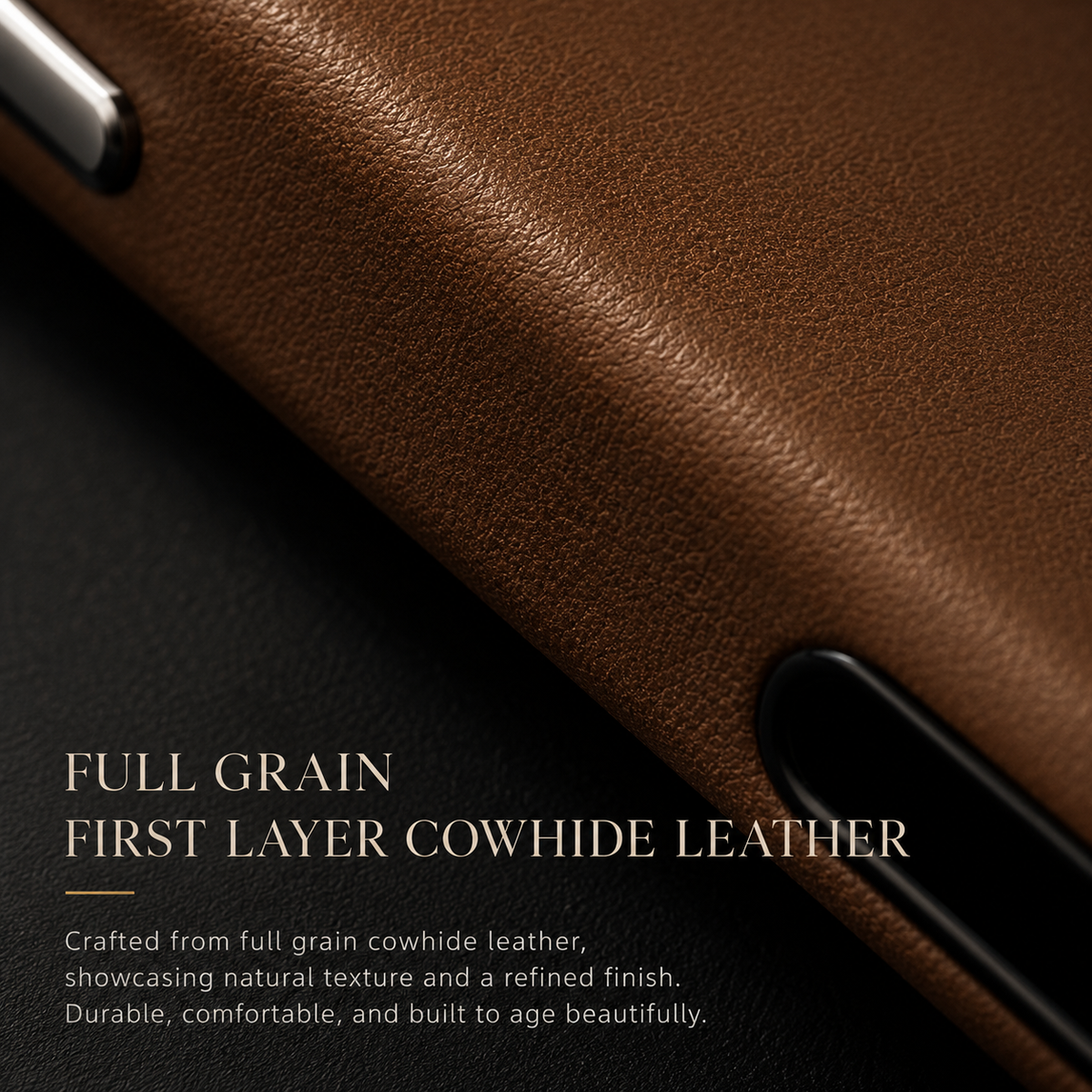 Premium iPhone Case MagSafe Genuine Cowhide Leather Cover Magnetic Protective Full Body Shockproof Anti Fingerprint Camera Protection Retro Slim Style