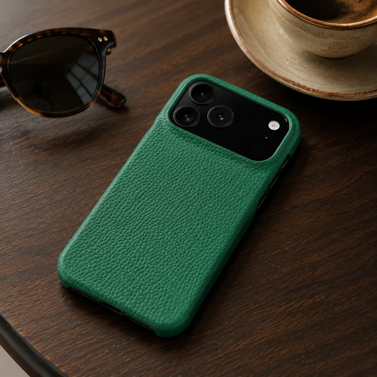 Premium iPhone Case MagSafe Genuine Cowhide Leather Magnetic Protective Cover Lychee Texture Hard PC Anti Scratch Non Slip Slim Full Coverage Back Case