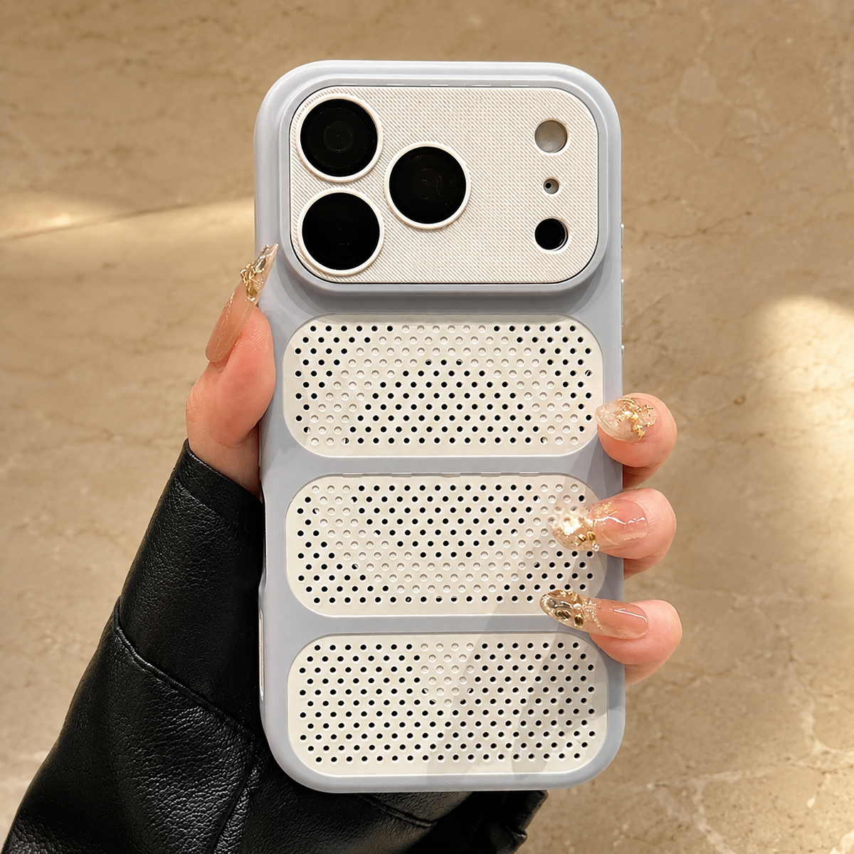Premium iPhone Case MagSafe Heat Dissipation Mesh Magnetic Shockproof Acrylic Protective Cover Matte Soft Washable Slim Cooling Bumper Case